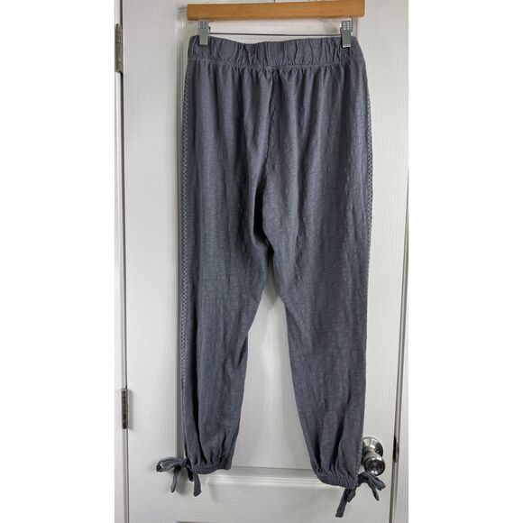 Mododoc Los Angeles Women's Jogger Pants Side Ties Embroidered Gray Size S - Picture 2 of 12